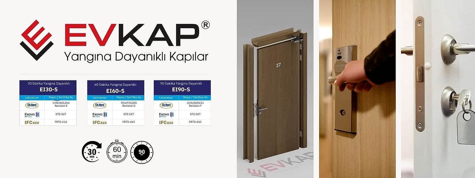 Yangına dayanıklı ahşap kapı
