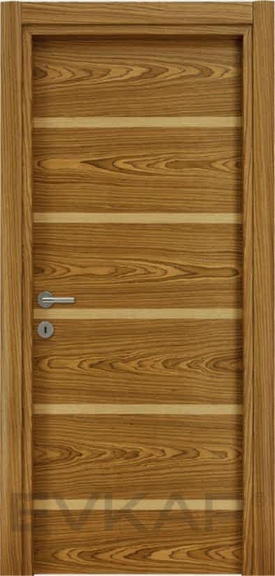 K-12 Hareli Teak Ahşap Kapı