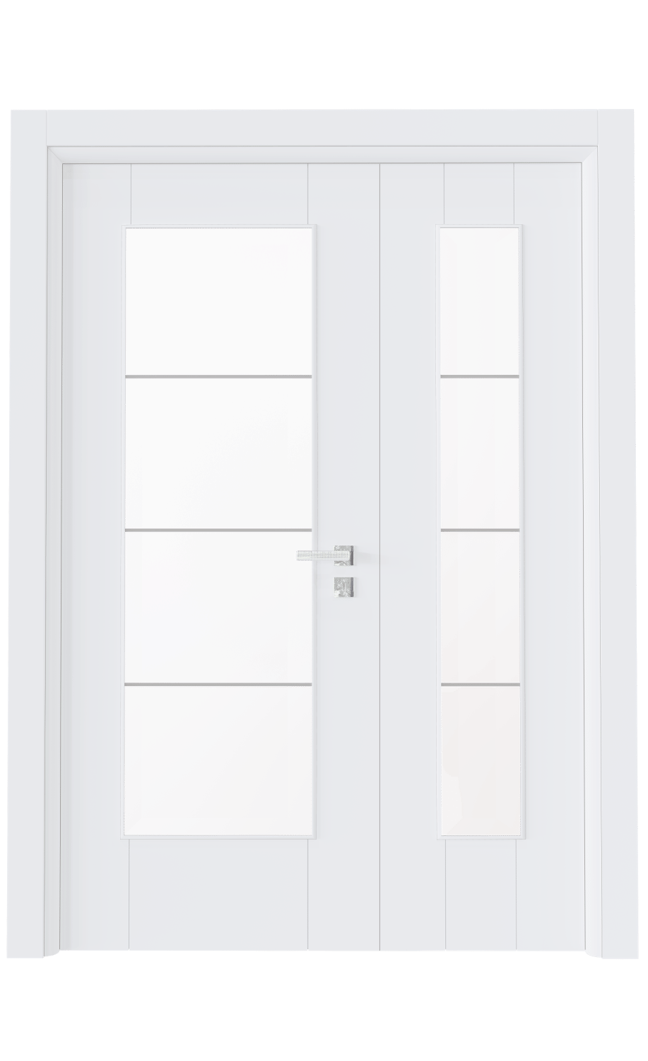 PVC-135 Sanat Gri Camlı Kapı